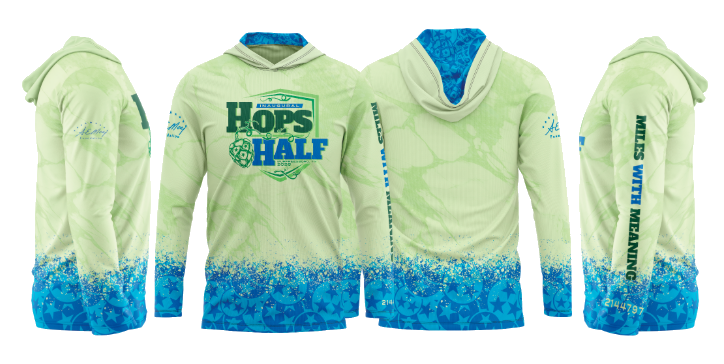 Official Hops Half inaugural finisher performance hoodie